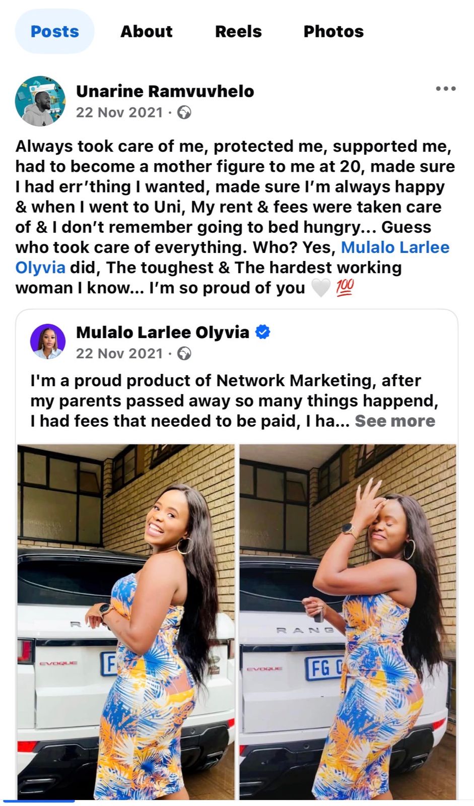 Message from Mulalo's little brother