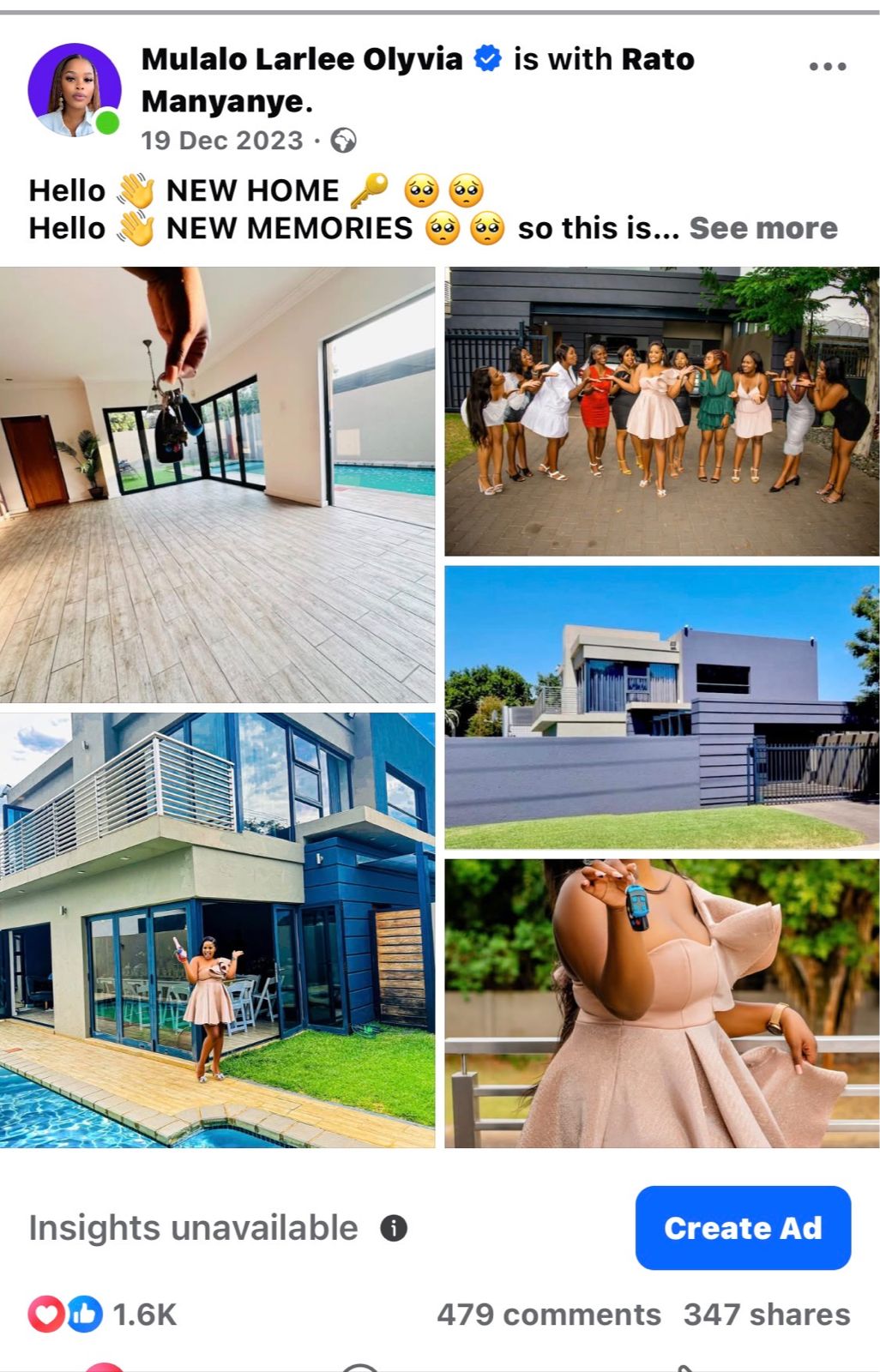 Mulalo's double-story dream home, age 28